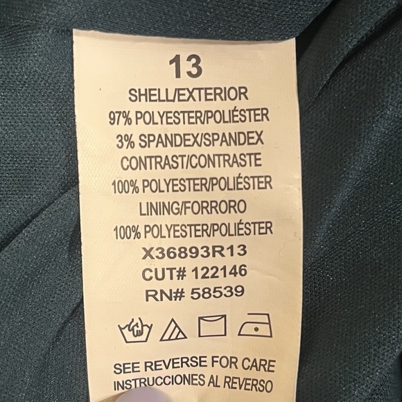 Speechless Women's High Low Gown Dress Green White Floral Strapless Sz 13 Formal - Picture 10 of 11